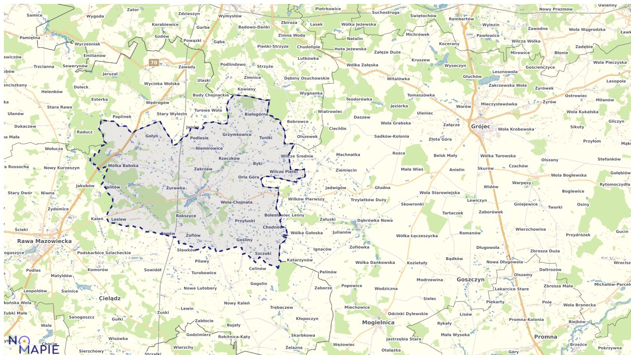 Mapa wyborów do sejmu Biała Rawska